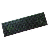 Maxbell US English Keyboard Replaces for HP 15-Dx Tpn-C136 Professional Components Green Letter Black