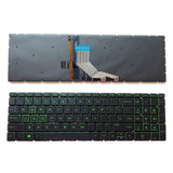 Maxbell US English Keyboard Replaces for HP 15-Dx Tpn-C136 Professional Components Green Letter Black