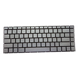 Maxbell Laptop Keyboard Replacement Spanish for 14-Bk Tpn-W125 Silver Backlight