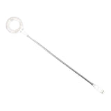 Maxbell LED USB Circular Light Flexible Gooseneck Reading Lamp, Adjustable Angle White