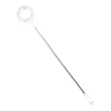 Maxbell LED USB Circular Light Flexible Gooseneck Reading Lamp, Adjustable Angle White