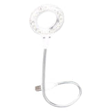 Maxbell LED USB Circular Light Flexible Gooseneck Reading Lamp, Adjustable Angle White
