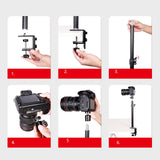 Maxbell Camera Desk Mount Adjustable W/ 1/4 Screw Clamp for Camera Video Light