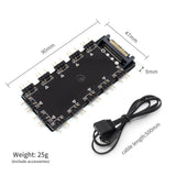 Maxbell ARGB Splitter 5V 3Pin Hub Interface with Extension Cable for LED Controller