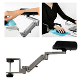 Maxbell Adjustable Arm Rest Support Elbow Rest Extendable for Computer Table Office Gray