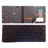 Maxbell US Keyboard US Layout Backlit for HP Chromebook 13 G1 Replacement Black