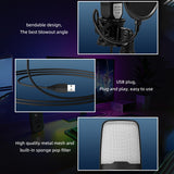 Maxbell Condenser Microphone Noise Cancelling for Video Recording Gaming Streaming