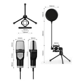 Maxbell Condenser Microphone Noise Cancelling for Video Recording Gaming Streaming