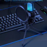 Maxbell Condenser Microphone Noise Cancelling for Video Recording Gaming Streaming