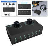 Maxbell Audio Switch Audio Switcher Box 6 in 1 Out Portable Compact for Laptop Phone