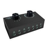Maxbell Audio Switch Audio Switcher Box 6 in 1 Out Portable Compact for Laptop Phone