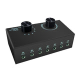 Maxbell Audio Switch Audio Switcher Box 6 in 1 Out Portable Compact for Laptop Phone