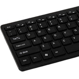 Maxbell Keyboard and Mouse US Layout Stable Signal mute for Notebook Desktop Black