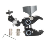 Maxbell Large Clamp with 1/4 and 3/8 Screw Thread Pliers Claw Clip for Microphones
