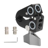 Maxbell Large Clamp with 1/4 and 3/8 Screw Thread Pliers Claw Clip for Microphones