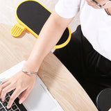 Maxbell Computer Armrest Pad Elbow Cushion Clamp Tray Mouse Pad for Table Desk Flat Cushion Yellow