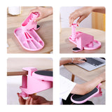 Maxbell Computer Armrest Pad Elbow Cushion Clamp Tray Mouse Pad for Table Desk Flat Cushion Pink
