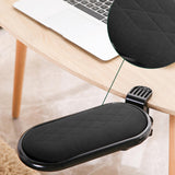 Maxbell Computer Armrest Pad Elbow Cushion Clamp Tray Mouse Pad for Table Desk Soft Cushion Black