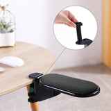 Maxbell Computer Armrest Pad Elbow Cushion Clamp Tray Mouse Pad for Table Desk Soft Cushion Black