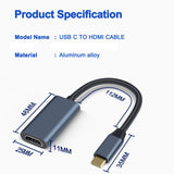 Maxbell USB C to HDMI Adapter Cable High Speed Compact Portable for Laptop Office 4K 60HZ