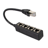 Maxbell LAN Ethernet Splitter Black Male to Female Network Adapter Computer One to  Four