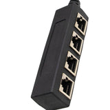 Maxbell LAN Ethernet Splitter Black Male to Female Network Adapter Computer One to  Four