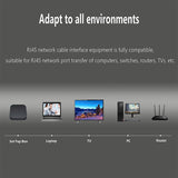 Maxbell LAN Ethernet Splitter Black Male to Female Network Adapter Computer One to Two  Large