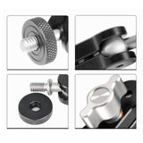 Maxbell Magic Arm Mount Shoe Mount Adapter 1/4 inch Screw Durable for DSLR Camera
