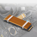 Maxbell M.2 2280 SSD Heatsink Aluminum Alloy Lightweight Easy to Install Durable Gold
