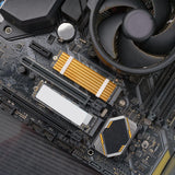 Maxbell M.2 2280 SSD Heatsink Aluminum Alloy Lightweight Easy to Install Durable Gold