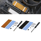 Maxbell M.2 2280 SSD Heatsink Aluminum Alloy Lightweight Easy to Install Durable Gold