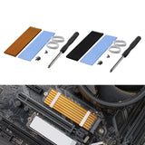 Maxbell M.2 2280 SSD Heatsink Aluminum Alloy Lightweight Easy to Install Durable Gold
