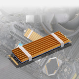 Maxbell M.2 2280 SSD Heatsink Aluminum Alloy Lightweight Easy to Install Durable Gold