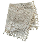 Maxbell Photo Prop Blanket Wrapping Towel Cotton Thread Decor Tassel Blanket L