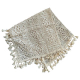 Maxbell Photo Prop Blanket Wrapping Towel Cotton Thread Decor Tassel Blanket L