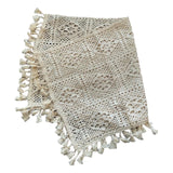 Maxbell Photo Prop Blanket Wrapping Towel Cotton Thread Decor Tassel Blanket L