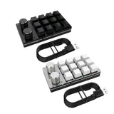 Maxbell 12 Key Mini Mechanical Keyboard Programmable Keypad RGB Lights for Office Black