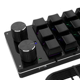 Maxbell 12 Key Mini Mechanical Keyboard Programmable Keypad RGB Lights for Office Black