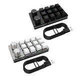 Maxbell 12 Key Mini Mechanical Keyboard Programmable Keypad RGB Lights for Office Black
