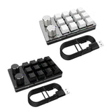 Maxbell 12 Key Mini Mechanical Keyboard Programmable Keypad RGB Lights for Office Black