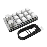 Maxbell 12 Key Mini Mechanical Keyboard Programmable Keypad RGB Lights for Office White