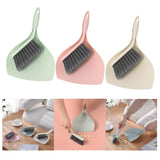 Maxbell Mini Dustpan and Brush Set Hanging Hole Design Household for Cabinets Office Green