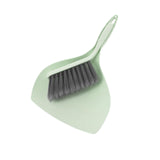 Maxbell Mini Dustpan and Brush Set Hanging Hole Design Household for Cabinets Office Green