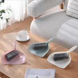 Maxbell Mini Dustpan and Brush Set Hanging Hole Design Household for Cabinets Office Green