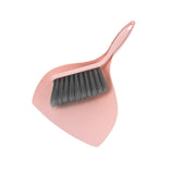 Maxbell Mini Dustpan and Brush Set Hanging Hole Design Household for Cabinets Office Pink
