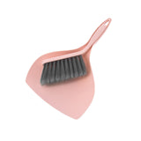 Maxbell Mini Dustpan and Brush Set Hanging Hole Design Household for Cabinets Office Pink