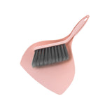Maxbell Mini Dustpan and Brush Set Hanging Hole Design Household for Cabinets Office Pink