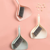 Maxbell Mini Dustpan and Brush Set Hanging Hole Design Household for Cabinets Office Pink