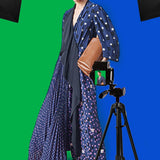 Maxbell Collapsible Screen Backdrop Wrinkle Resistant for Studio Video Recording 2mx3m Blue Green