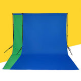 Maxbell Collapsible Screen Backdrop Wrinkle Resistant for Studio Video Recording 2mx3m Blue Green